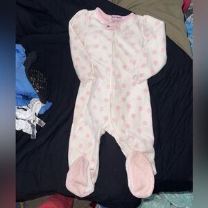 Juicy Couture Pink Polka Dot Footie Pajamas